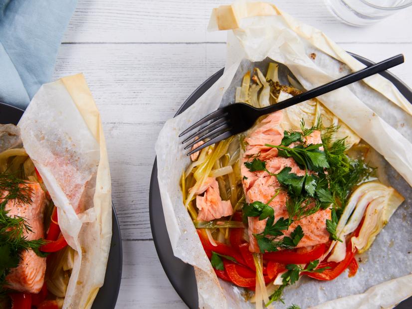 James Briscione's Salmon Papillote as seen on Food Network Kitchen.