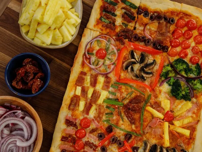 Quilt Pizza beauty, as seen on Food Network Kitchen Live.