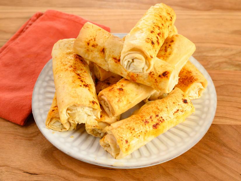 Creamy Leek and Cheese Phyllo Cigars, as seen on Food Network Kitchen Live.