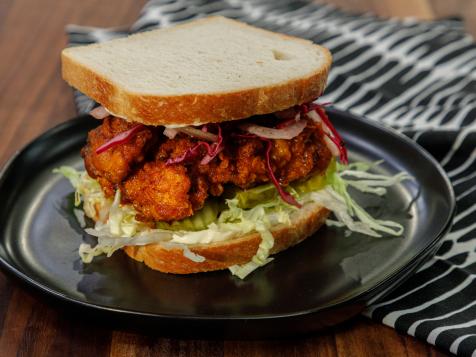 Nashville Hot Chicken Sandwiches with Fennel Slaw and Iceberg Lettuce