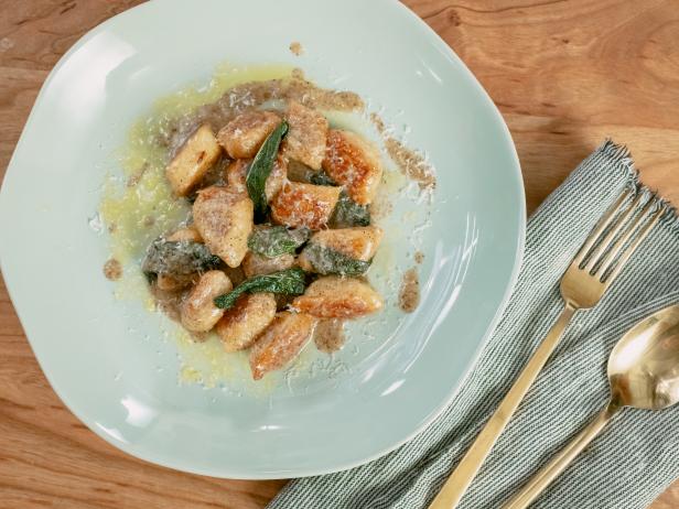 Michael Symon features Ricotta Gnocchi with Brown Butter, as seen on Food Network Kitchen Live.