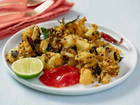 Dosa Potatoes with Lime and Ketchup