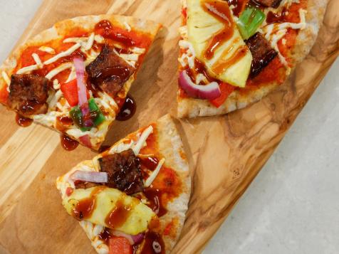 Vegan Hawaiian Pita Pizzas
