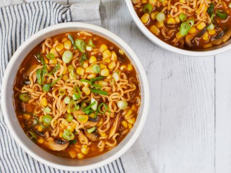 Corn and Mushroom Ramen Bowls