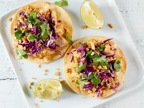 Peanut Chicken Tostadas