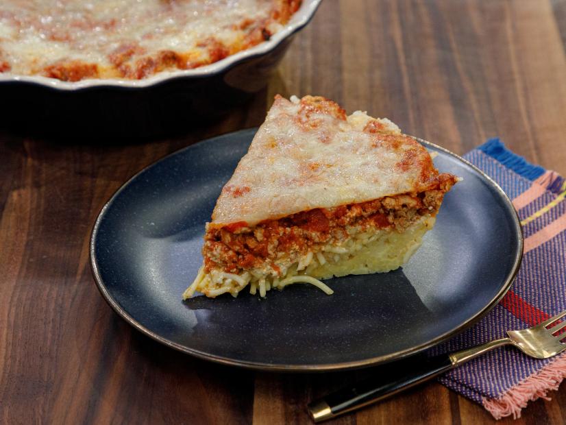 Spaghetti Pie beauty, as seen on Food Network Kitchen Live.