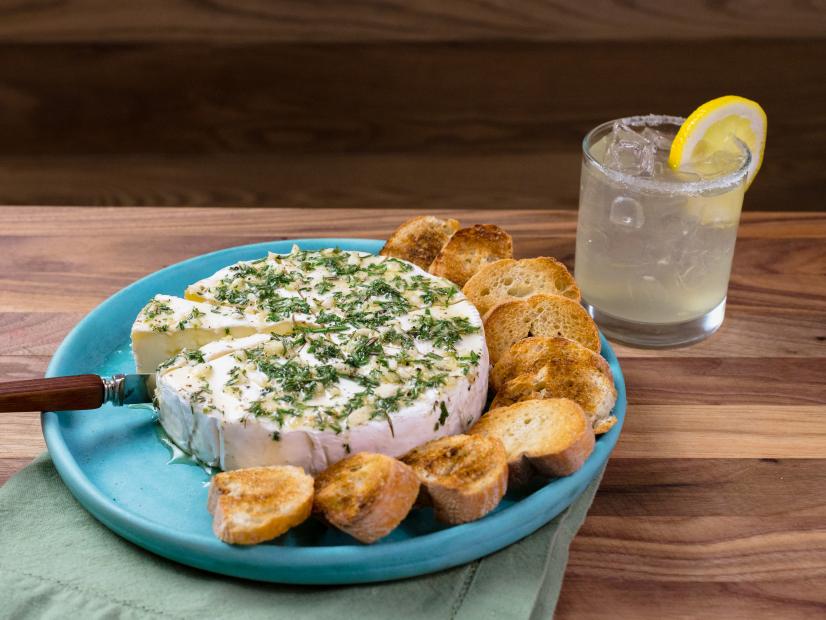 Brian Balthazar features Baked Brie with Lavender Honey and Herbs & Bees Knees Breeze, as seen on Food Network Kitchen Live.