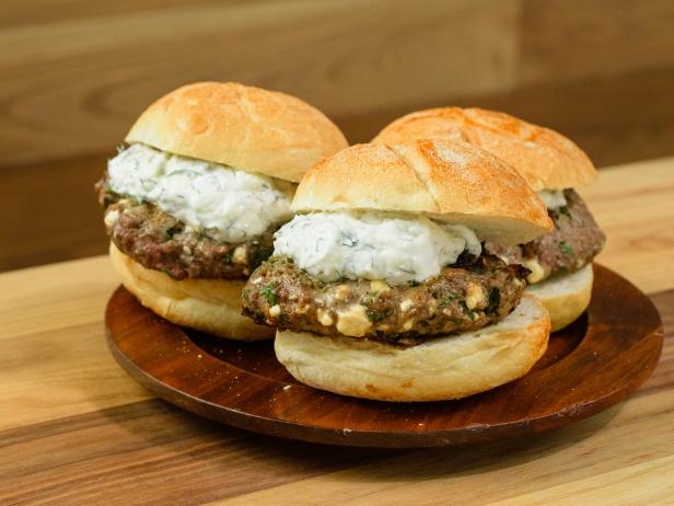 Clair Robinson features Grilled Lamb and Feta Burgers, as seen on Food Network Kitchen Live.