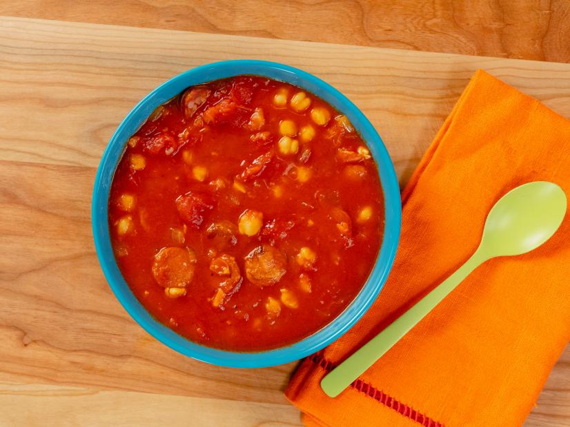 Alejandra Ramos features Chickpea and Chorizo Soup, as seen on Food Network Kitchen Live.