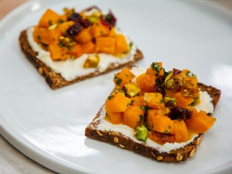 Butternut Squash and Goat Cheese Tartines