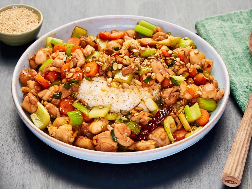 Ming Tsai, Kung Pao Chicken w/ House Rice, as seen on Food Network Kitchen.