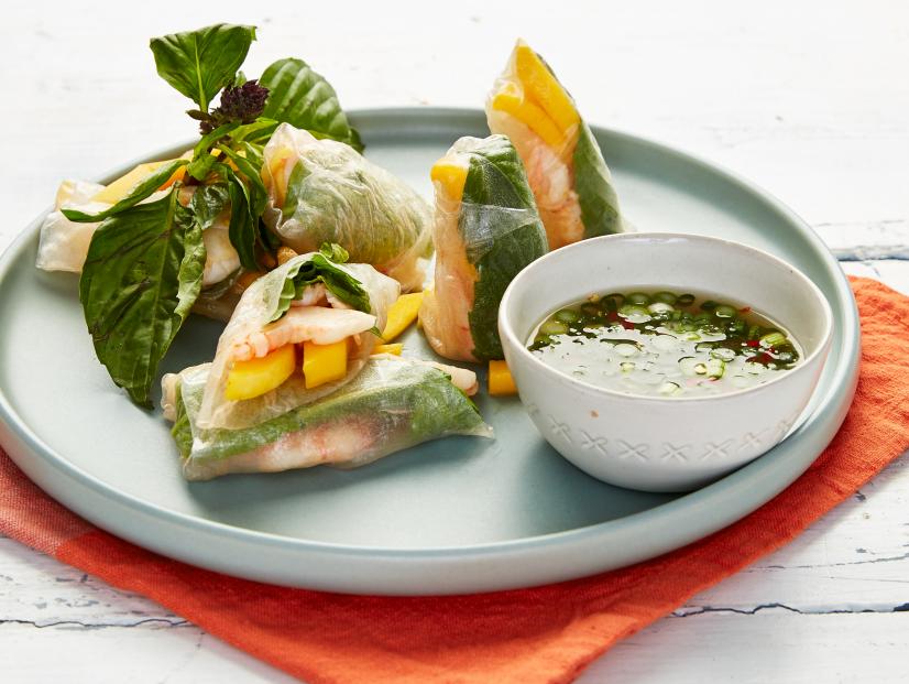 Ming Tsai, Shrimp and Mango Summer Rolls, as seen on Food Network Kitchen.