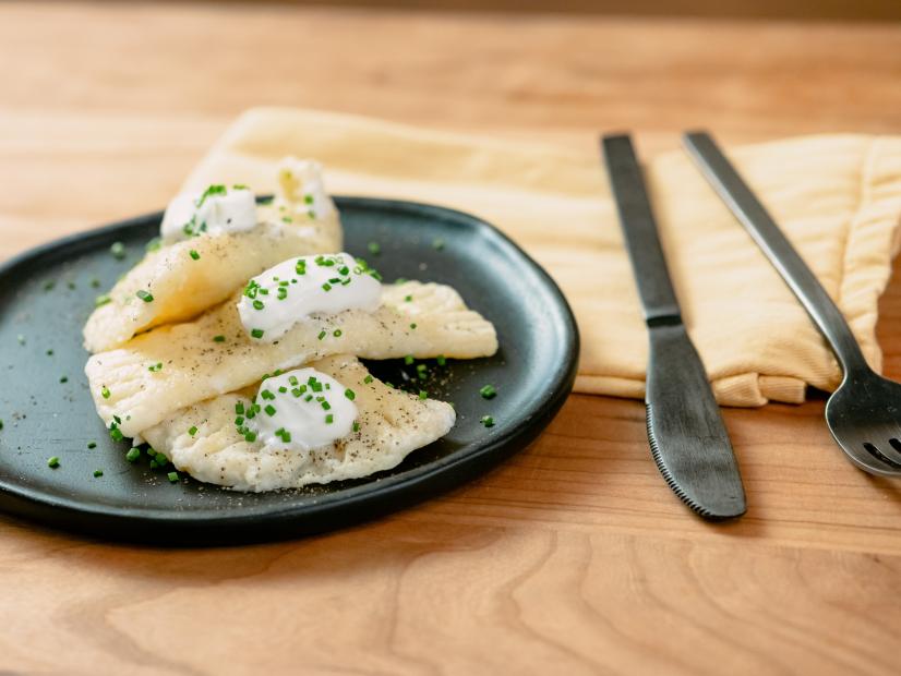 Michael Symon features Potato and Cheese Pierogies, as seen on Food Network Kitchen Live.