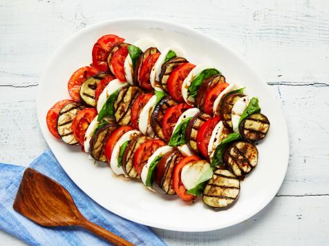 Eggplant and Tomato Caprese Salad
