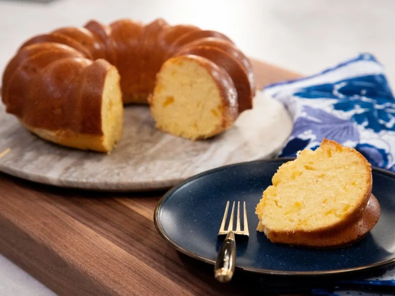 Peach Bundt Cake beauty, as seen on Food Network Kitchen Live.