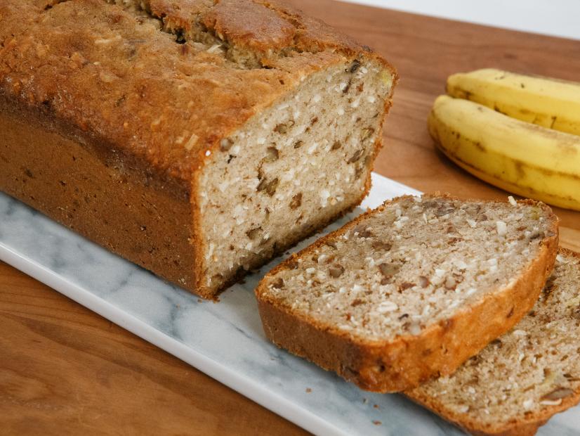 Banana Bread with Coconut and Pecans, as seen on Food Network Kitchen Live.