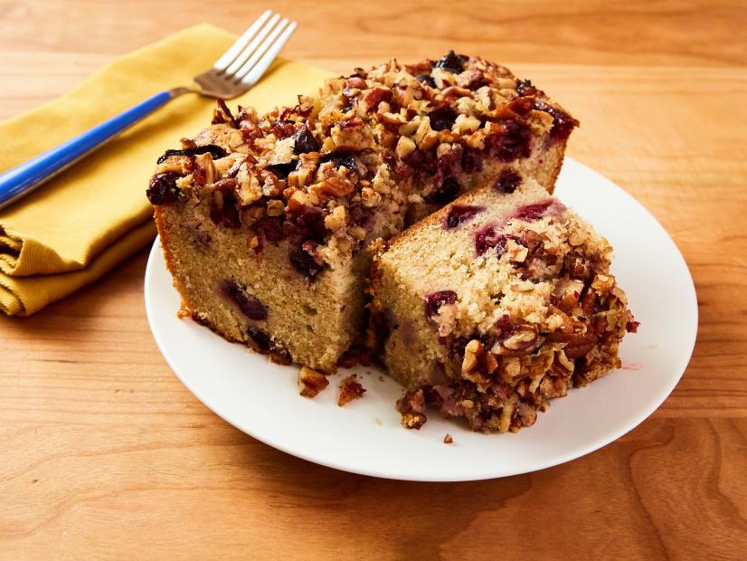 Cinnamon Blueberry Pecan Breakfast Cake, as seen on Food Network Kitchen Live.