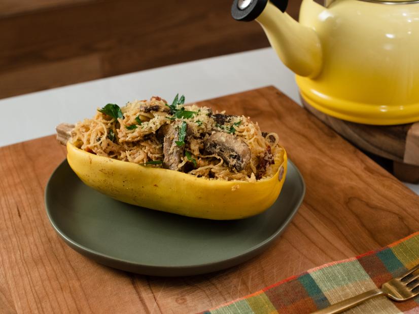 Spaghetti Squash with Cashew Sauce, as seen on Food Network Kitchen Live.