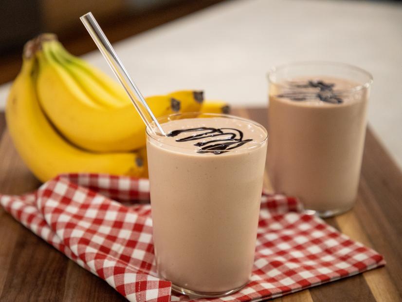 Chocolate Peanut Butter Sundae Smoothie beauty, as seen on Food Network Kitchen Live.