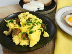It took me many years to perfect the simple art of a few scrambled eggs. Seems the simpler the dish, the harder it becomes! My simple rules are this: Rich, creamy eggs? Use a splash of heavy cream whisked in with the eggs. Lighter, fluffier eggs? Use a splash of water whisked in with the eggs. Decadent and rich eggs? Use a splash of water whisked in with the eggs and stir in some tiny cubes of butter at the VERY last minute of scrambling.