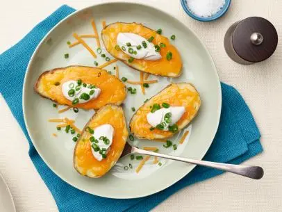 Food Network Kitchen’s Air Fryer Baked Potatoes, as seen on Food Network.