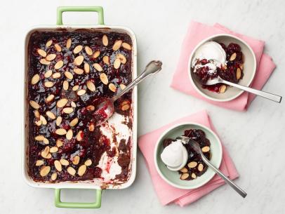 Food Network Kitchen’s Chocolate Cherry Dump Cake, as seen on Food Network.