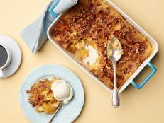 Food Network Kitchen’s Peach Cobbler Dump Cake, as seen on Food Network.