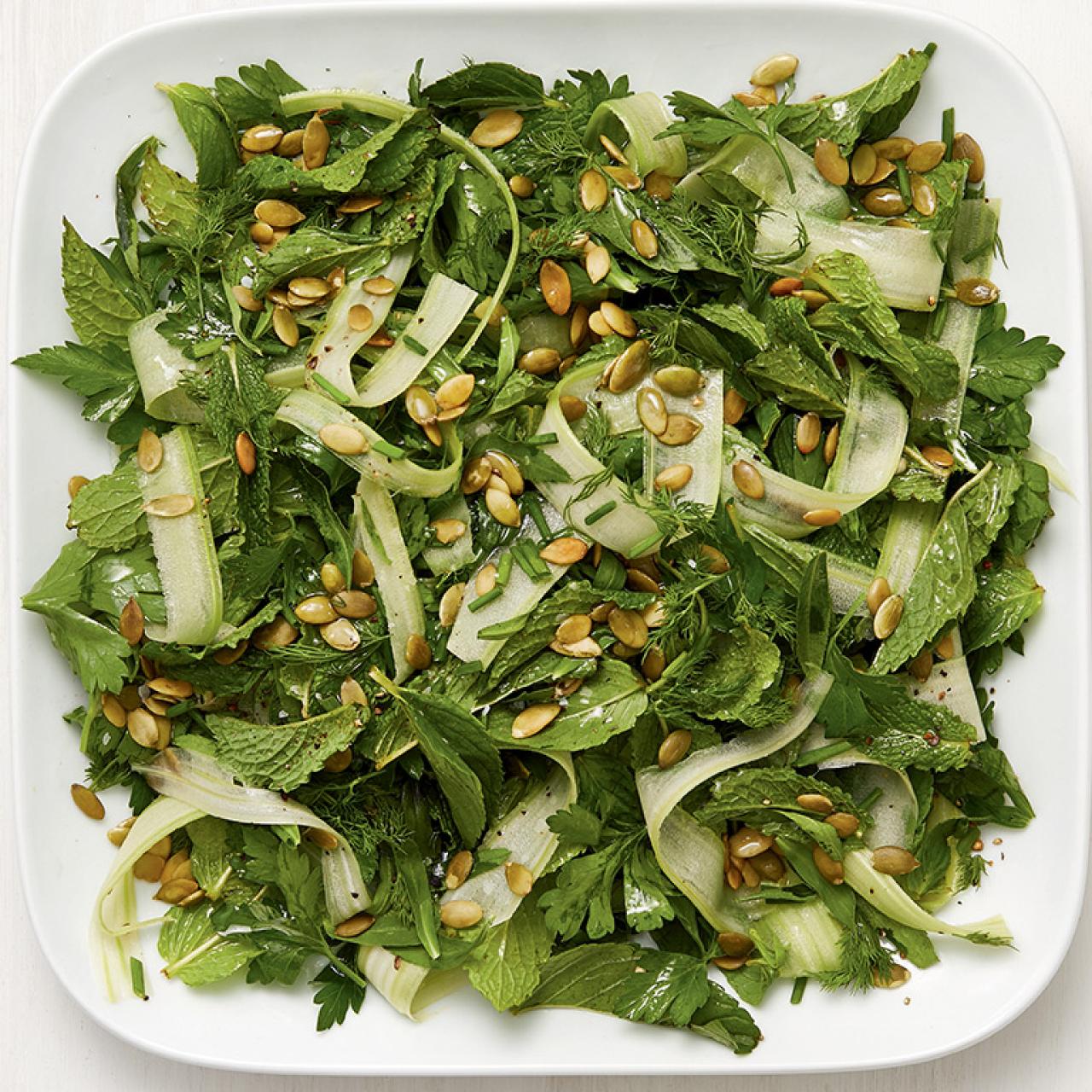 Mache and Herb Power Salad Recipe, Ted Allen