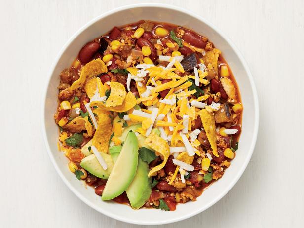 Vegetarian Chili with Summer Vegetables.