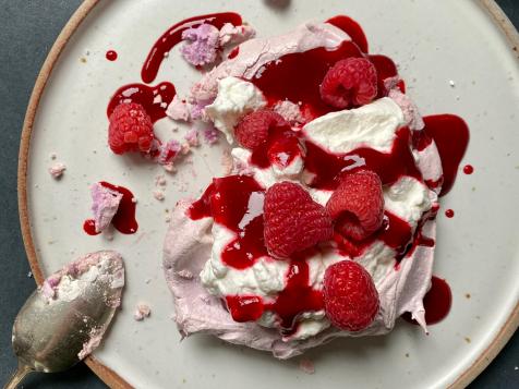 Raspberry Pavlovas and Cream