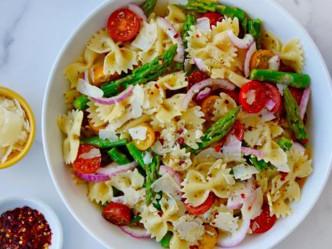 Asparagus Pasta Salad with Italian Dressing