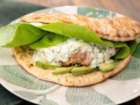 Grilled Turkey Burgers with Tzatziki and Feta