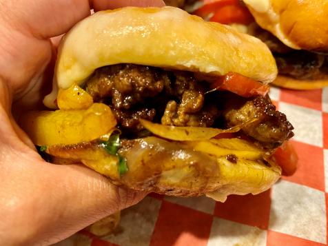 Balsamic Stewed Sausage-and-Pepper Sliders