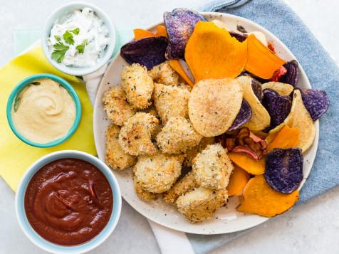 Baked Chicken Nuggets with Easy Homemade Barbecue Sauce