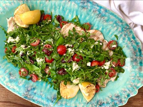 Grilled Chicken Paillard with Greek Salad