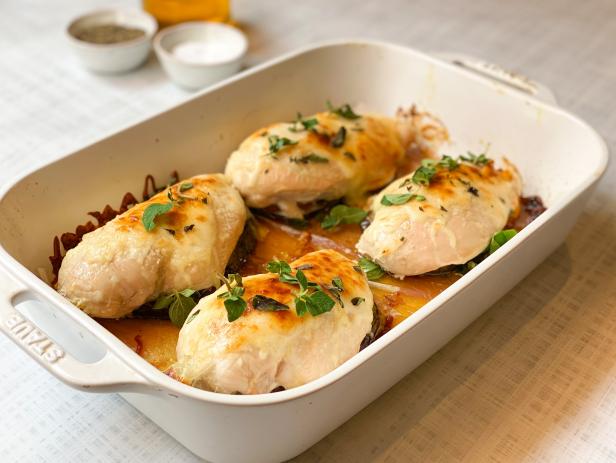 Grilled Eggplant Chicken Parmesan Recipe | Stuart O'Keeffe | Food Network