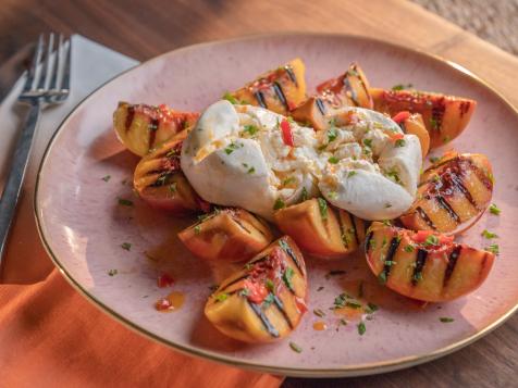 Burrata with Grilled Peaches
