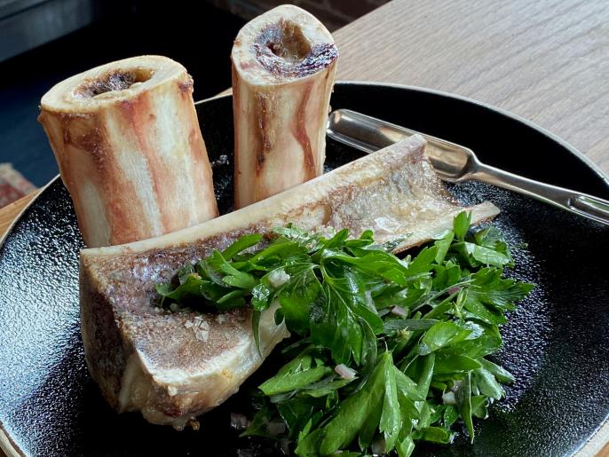 Bone Marrow with Parsley Salad Recipe Alton Brown Food Network