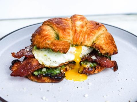 Bacon, Egg and Pesto Sandwiches