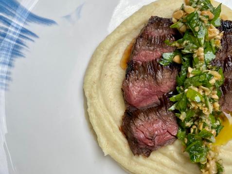 Weeknight Steak with Parsnip Puree
