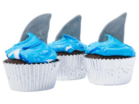 Shark Fin Cupcakes