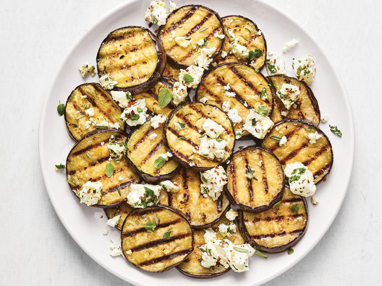 Grilled Eggplant with Marinated Feta Recipe Food Network Kitchen