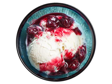 Tart Cherry and Red Wine Sundaes