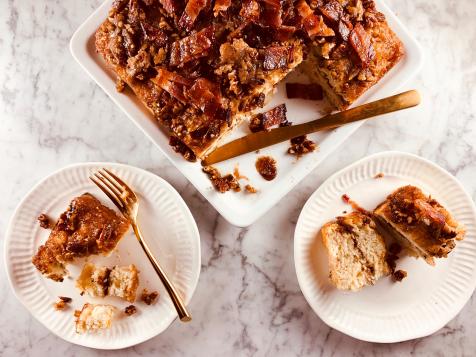 Maple Pecan Sticky Bun Biscuits with Candied Bacon