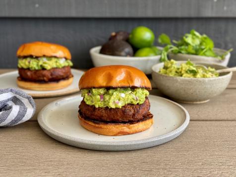 Spicy Pork Burgers with Guacamole