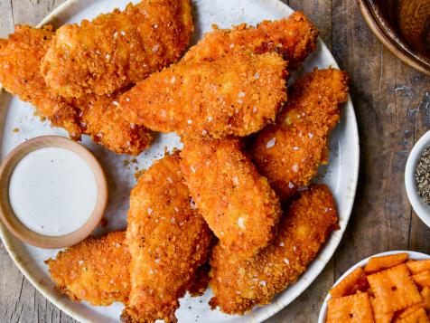 Baked Cheddar-Dijon Chicken Tenders