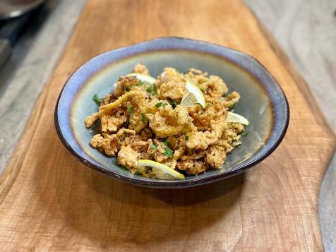 Light and Crispy Calamari with Fried Lemons