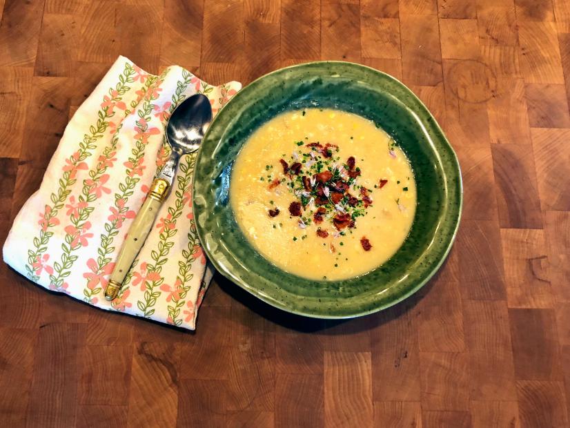 Anne Burrell makes Corn Chowder, as seen on Anne Burrell's Summer Recipes on Food Network Kitchen.