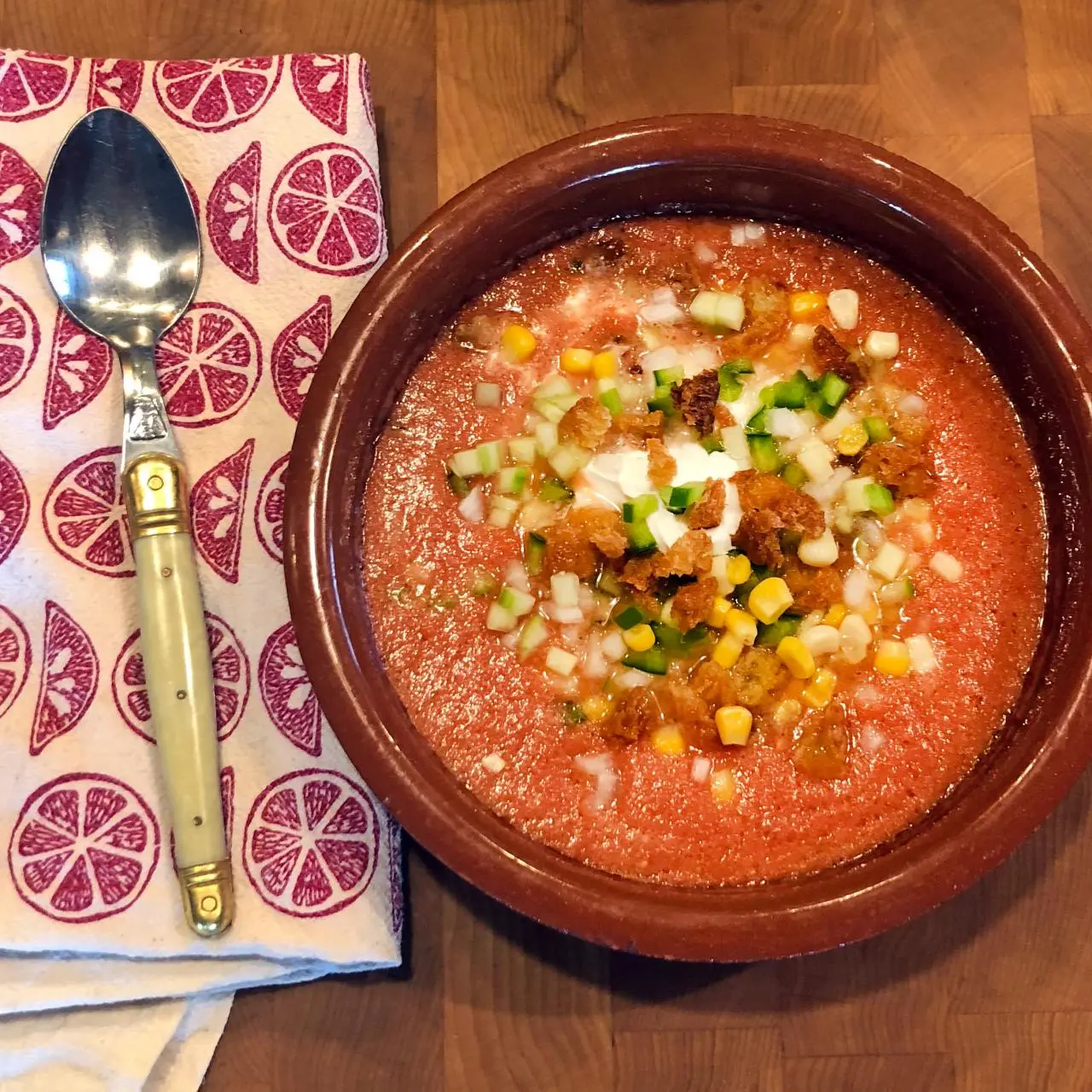 Gazpacho with Garlic Croutons Recipe | Anne Burrell | Food Network
