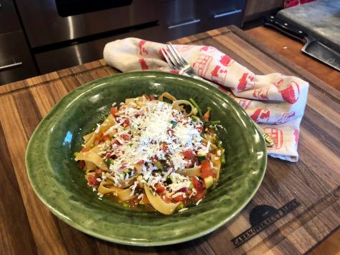 Tagliolini with Salsa Cruda and Ricotta Salata